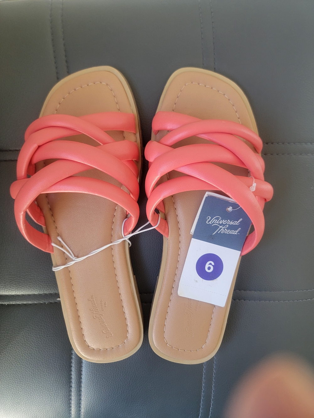 Women's Size 6 & 10 Orange Rian Slide by Universal Thread.